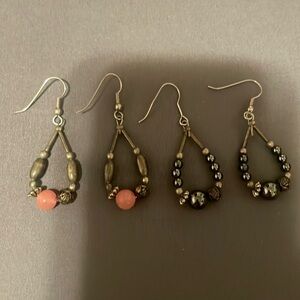 Set of 2 beaded hook earrings EVC